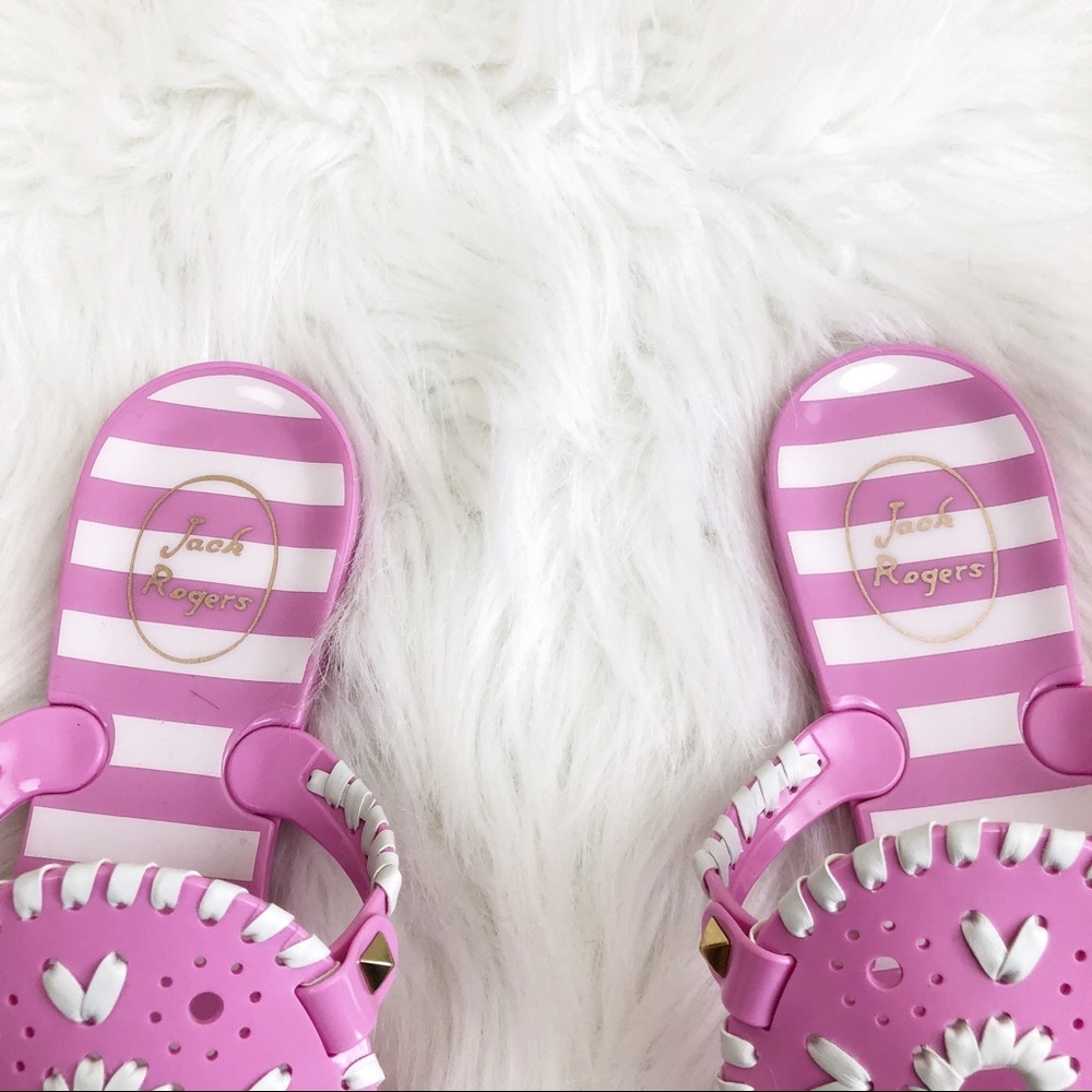 Jack Rogers Pink & White Georgica Resort Sandals - Picture 4 of 6
